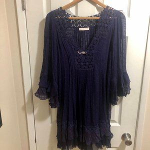 Rebecca Taylor - Designer Silk BoHo Dress w/ Slip